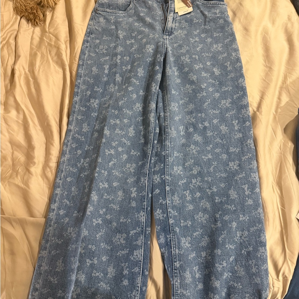 Floral Blue Women's Jeans